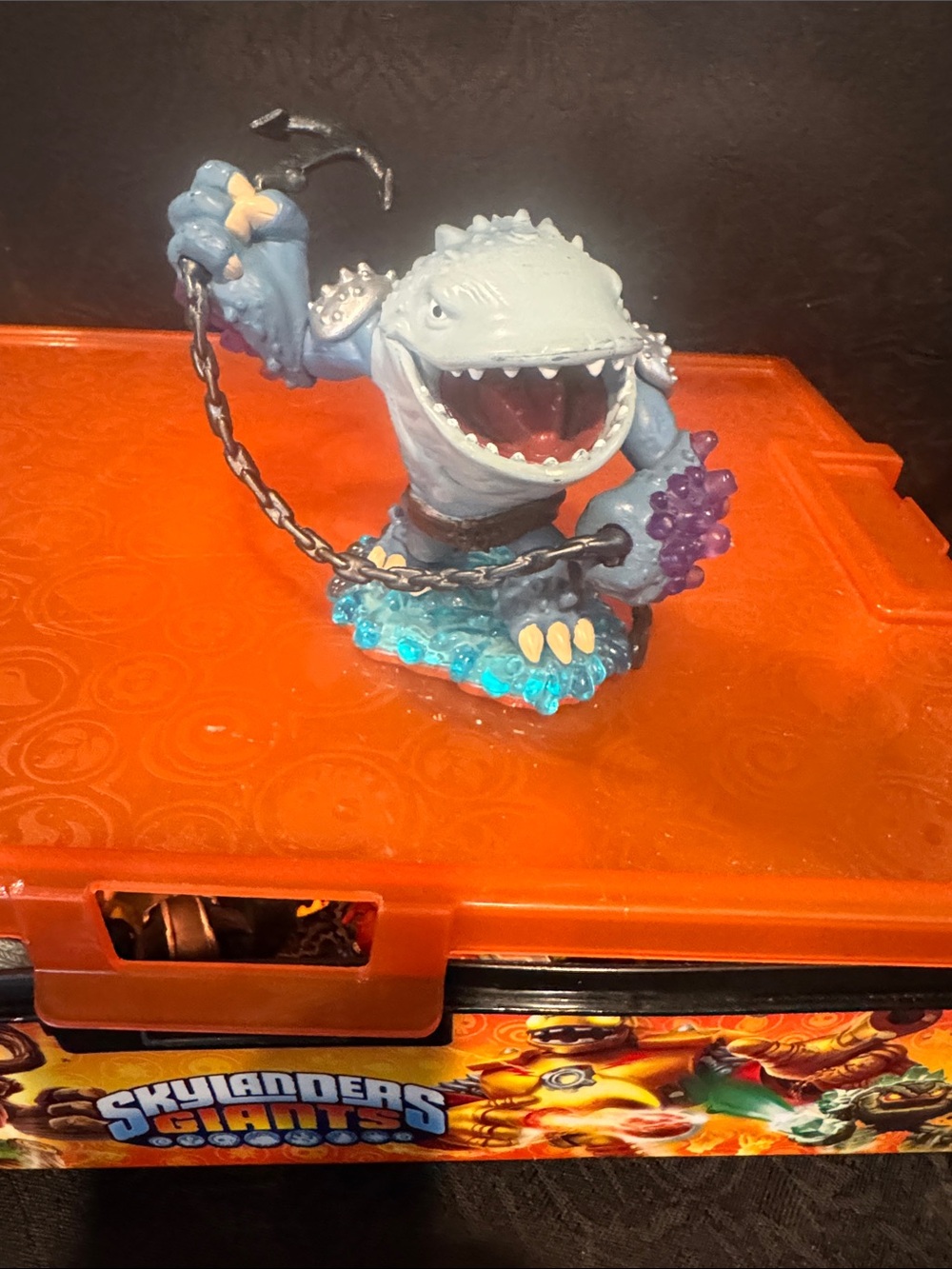 Blue Shark Creature Action Figure with Chain Accessory